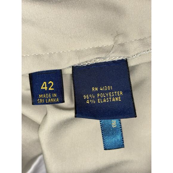 Polo Ralph Lauren Shorts Mens 42 Khaki Tan Performance Stretch Classic Fit Golf - Picture 7 of 9